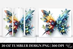 Abstract Watercolor Butterfly | 20 oz Tumbler Product Image 1