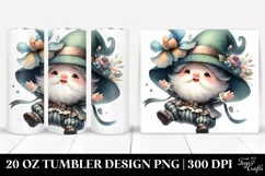 Cute Falling Gnome Watercolor | 20 Oz Tumbler Product Image 1