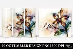 Abstract Wooden Stained Orchid | 20 Oz Tumbler Product Image 1