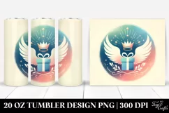 Colorful Pastel Gift Box with Angel Crown 20 Oz Tumbler Product Image 1
