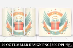 Colorful Pastel Gift Box with Angel Crown 20 Oz Tumbler Product Image 1