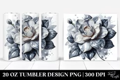 Glossy Gardenia Watercolor | 20 Oz Tumbler Product Image 1