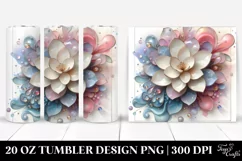 Abstract Gardenia Metallic Tumbler Product Image 1