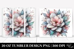 Abstract Gardenia Metallic Tumbler Product Image 1