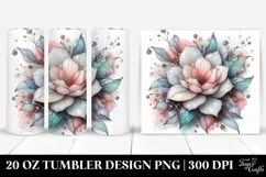 Abstract Gardenia Metallic Tumbler Product Image 1