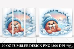 Cute Baby Walrus in Winter 20 Oz Tumbler Product Image 1