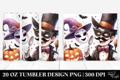 Simple Funny Halloween Clipart with Masquerade Product Image 1