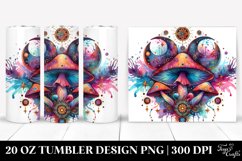Vibrant Celestial Mushroom Design 20 Oz Tumbler Product Image 1