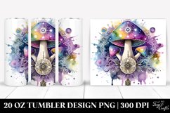 Vibrant Magical Celestial Mushroom, 20 Oz Tumbler Product Image 1