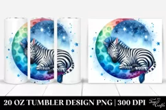 Colorful Watercolor Zebra | 20 Oz Tumbler Product Image 1