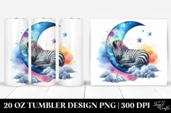 Colorful Watercolor Zebra | 20 Oz Tumbler Product Image 1