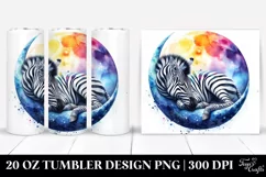 Colorful Watercolor Zebra | 20 Oz Tumbler Product Image 1