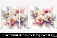 Shiny Peonies with Clipart 20 Oz Tumbler Product Image 1