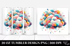 Colorful Watercolor Cloud | 20 Oz Tumbler Product Image 1