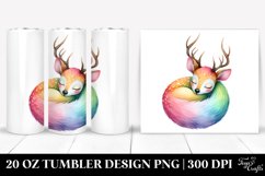 Colorful Watercolor Deer | 20 Oz Tumbler Product Image 1