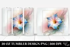 Abstract Pastel Shiny Morning Glory, 20 Oz Tumbler Product Image 1