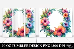 20 Oz Tumbler Sublimation | Colorful Watercolor Frame for Product Image 1