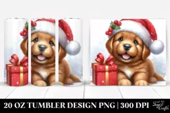 Winter Baby Chesapeake Bay Retriever with Santa Hat, 20 Oz Product Image 1