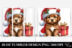 Winter Baby Chesapeake Bay Retriever with Santa Hat, 20 Oz Product Image 1