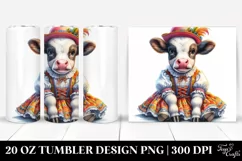Baby Cow Schottische Dancer. 20 Oz Tumbler Design Product Image 1