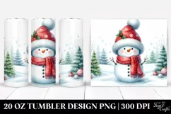 Cute Snowman in Winter 20 Oz Tumbler Product Image 1