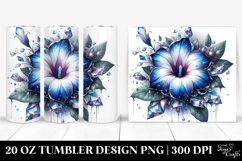 20 Oz Tumbler Sublimation | Diamond Morning Glory Watercolor Product Image 1