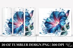 20 Oz Tumbler Sublimation | Diamond Morning Glory Watercolor Product Image 1