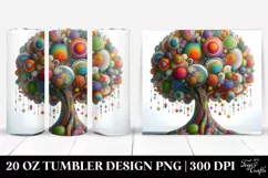 Colorful Whimsical Flowers Tumbler Product Image 1