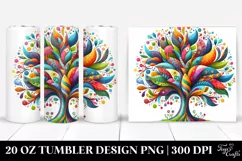 Colorful Whimsical Flowers Tumbler Product Image 1