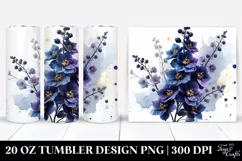 Glossy Delphinium with Golden Insertions | 20 Oz Tumbler Product Image 1