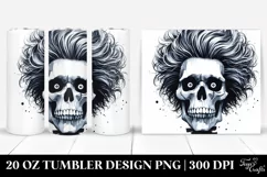 Watercolor Halloween Skull Tumbler Product Image 1