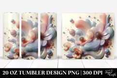 Abstract Pastel Anemone Retro Frame | 20 oz Tumbler Product Image 1
