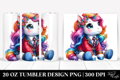 Cute Unicorn, 20 Oz Tumbler Product Image 1