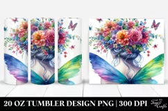 Fairy Floral Wreath | 20 oz Tumbler Product Image 1