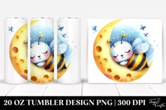 Colorful Baby Bee Moon Tumbler Product Image 1