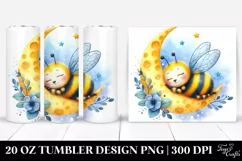 Colorful Baby Bee Moon Tumbler Product Image 1