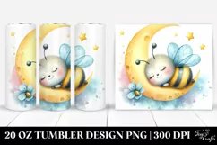 Colorful Baby Bee Moon Tumbler Product Image 1