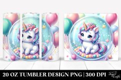 Cute Baby Unicorn with Beachwear | 20 Oz Tumbler Product Image 1