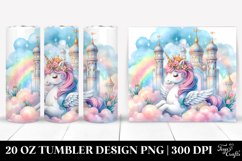 Pastel Serene Sky Palace Unicorn | 20 Oz Tumbler Product Image 1