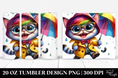 Cute Baby Cat Running, 20 Oz Tumbler Product Image 1