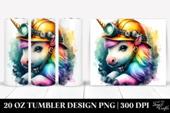 Baby Unicorn Miner&#039;s Helmet. 20 Oz Tumbler Design Product Image 1