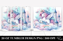 Serene Unicorn in Sky Palace | 20 Oz Tumbler Product Image 1