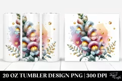 20 Oz Tumbler Sublimation | Snapdragon with Watercolor Product Image 1