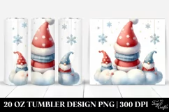 Cute Santa with Gnomes Digital Painting|20 oz Tumbler Product Image 1