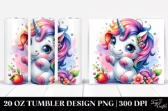 Baby Unicorn Playing Funny | 20 oz Tumbler Product Image 1