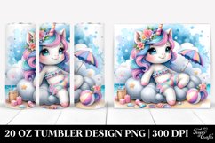 Cute Baby Unicorn with Beachwear | 20 Oz Tumbler Product Image 1
