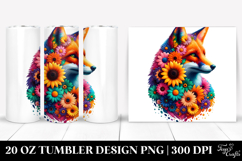 Colorful Fox, 20 Oz Tumbler Product Image 1