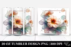 Abstract Pastel Shiny Nasturtium, 20 Oz Tumbler Product Image 1