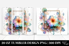 Abstract Pastel Shiny Nasturtium, 20 Oz Tumbler Product Image 1