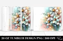 Abstract Pastel Shiny Narcissus | 20 oz Tumbler Product Image 1